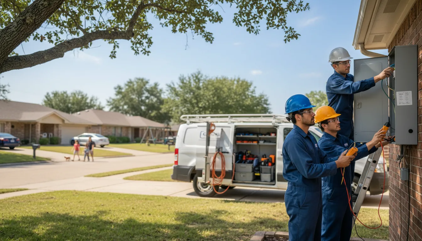 Certified electrician providing emergency electrical services in Levasy, MO